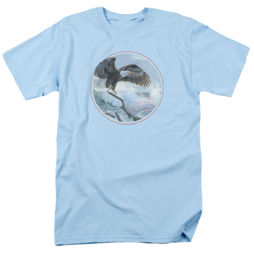 Light blue men's regular fit t-shirt with Wild Wings Wild Glory graphic