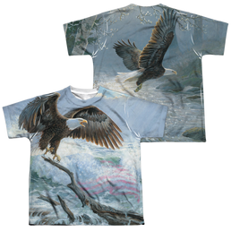 Wild Wings American Eagle (Front/Back Print) - Youth All-Over Print T-Shirt Youth All-Over Print T-Shirt (Ages 8-12) Wild Wings   