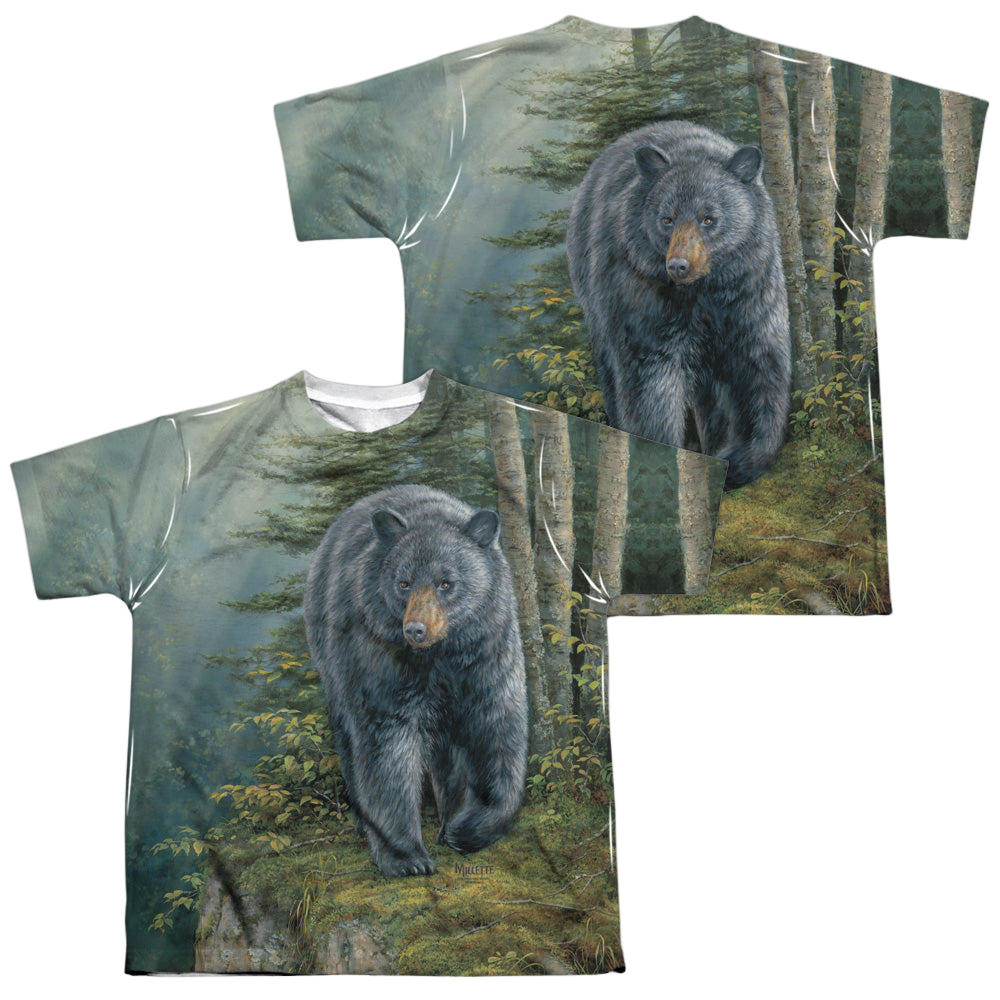 Wild Wings Black Bear (Front/Back Print) - Youth All-Over Print T-Shirt Youth All-Over Print T-Shirt (Ages 8-12) Wild Wings   