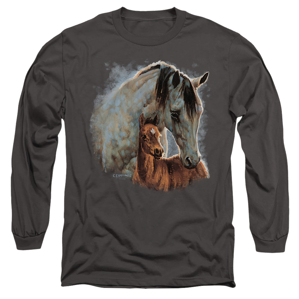 Wild Wings Painted Horses - Men's Long Sleeve T-Shirt Men's Long Sleeve T-Shirt Wild Wings   