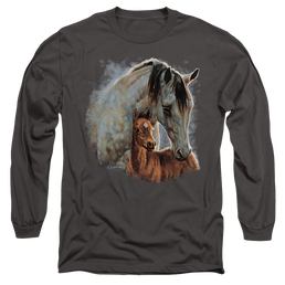 Wild Wings Painted Horses - Men's Long Sleeve T-Shirt Men's Long Sleeve T-Shirt Wild Wings   
