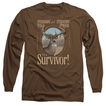 Coffee men's long sleeve t-shirt with Wild Wings Survivor graphic