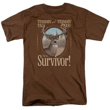 Coffee men's regular fit t-shirt with Wild Wings Survivor graphic