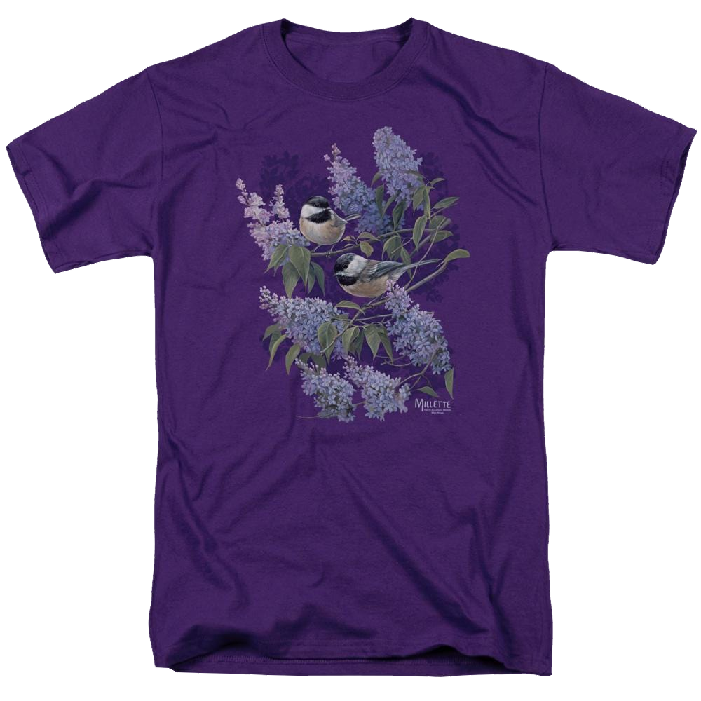 Wild Wings Chickadees And Lilacs - Men's Regular Fit T-Shirt Men's Regular Fit T-Shirt Wild Wings   