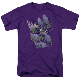 Wild Wings Chickadees And Lilacs - Men's Regular Fit T-Shirt Men's Regular Fit T-Shirt Wild Wings   