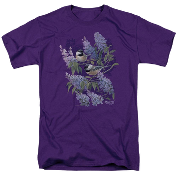 Wild Wings Chickadees And Lilacs - Men's Regular Fit T-Shirt Men's Regular Fit T-Shirt Wild Wings   