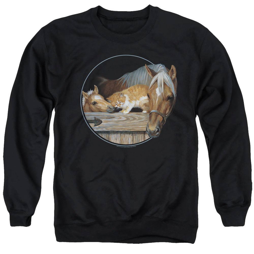 Wild Wings Everyone Loves Kitty - Men's Crewneck Sweatshirt Men's Crewneck Sweatshirt Wild Wings   
