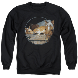 Wild Wings Everyone Loves Kitty - Men's Crewneck Sweatshirt Men's Crewneck Sweatshirt Wild Wings   