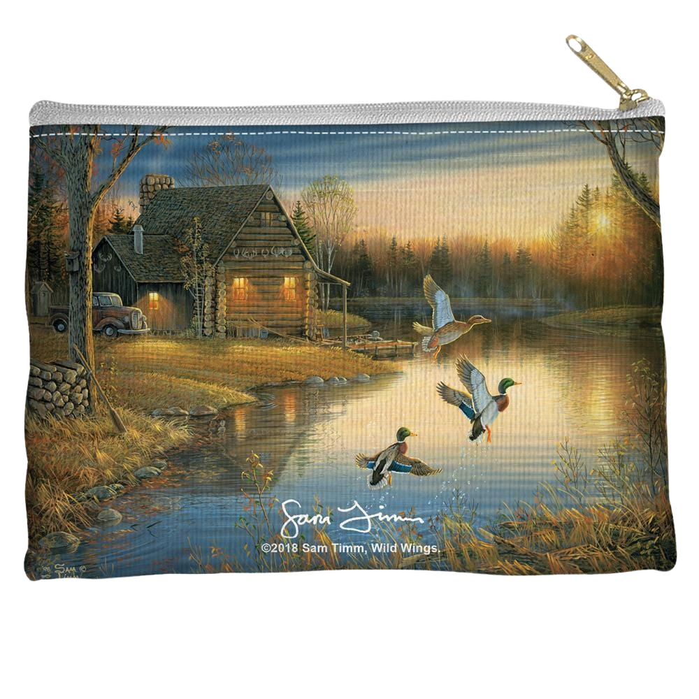 Wild Wings Ducks On The Lake - Straight Bottom Accessory Pouch Straight Bottom Accessory Pouches Wild Wings   