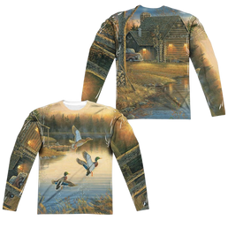 Wild Wings Ducks Over Water (Front/Back Print) - Men's All-Over Print Long Sleeve Men's All-Over Print Long Sleeve Wild Wings   