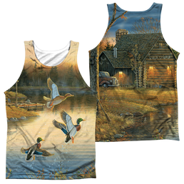 Wild Wings Ducks Over Water (Front/Back Print) - Men's All Over Print Tank Top Men's All Over Print Tank Wild Wings   