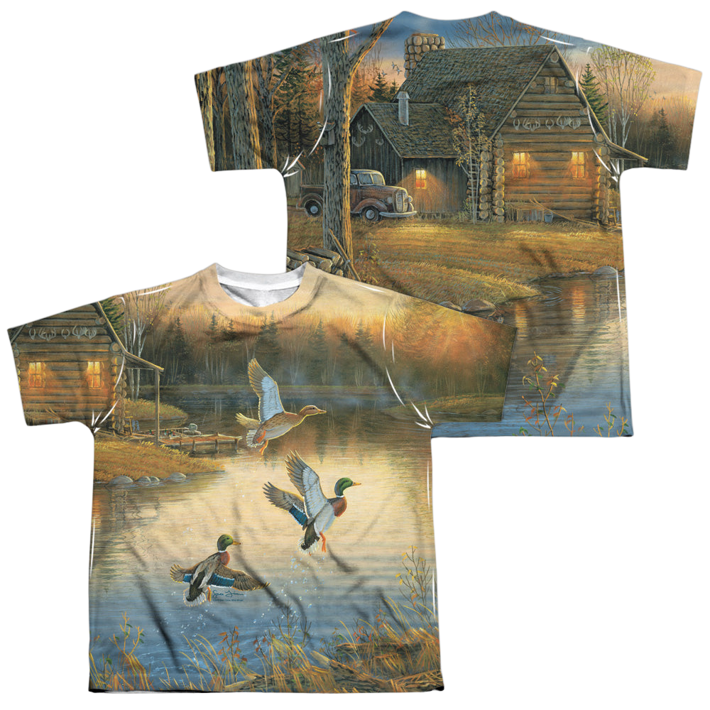 Wild Wings Ducks Over Water (Front/Back Print) - Youth All-Over Print T-Shirt Youth All-Over Print T-Shirt (Ages 8-12) Wild Wings   