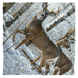 Wild Wings Snowy Deer - Bandana Bandanas Wild Wings   