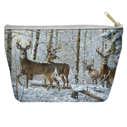 Wild Wings Snowy Deer - Straight Bottom Accessory Pouch T Bottom Accessory Pouches Wild Wings   