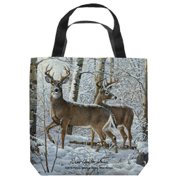 Wild Wings Snowy Deer - Tote Bag Tote Bags Wild Wings   