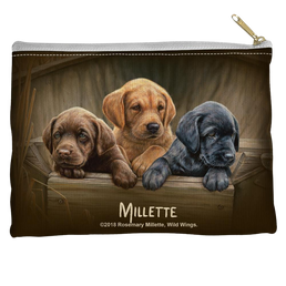 Wild Wings Puppies - Straight Bottom Accessory Pouch Straight Bottom Accessory Pouches Wild Wings   