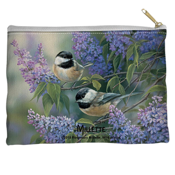 Wild Wings Chickadees - Straight Bottom Accessory straight bottom pouch