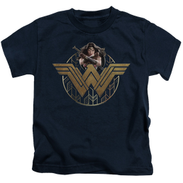 Wonder Woman Movie Power Stance And Emblem - Kid's T-Shirt Kid's T-Shirt (Ages 4-7) Wonder Woman   