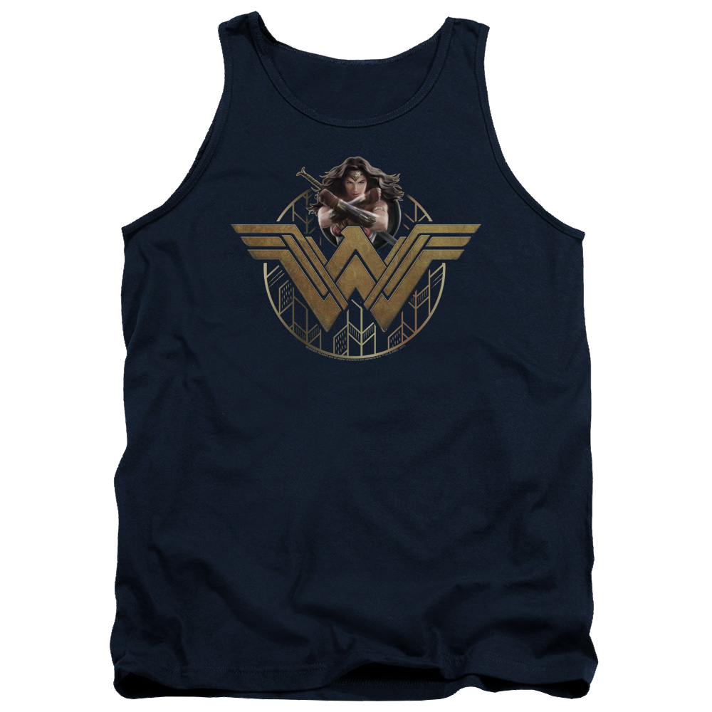 Wonder Woman Power Stance And Emblem Men's Tank Men's Tank Wonder Woman   