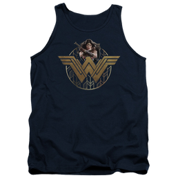 Wonder Woman Power Stance And Emblem Men's Tank Men's Tank Wonder Woman   