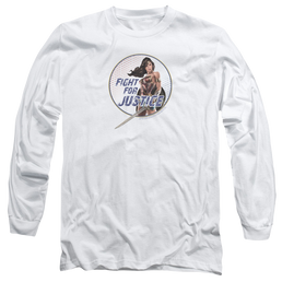 Wonder Woman Fight For Justice Men's Long Sleeve T-Shirt Men's Long Sleeve T-Shirt Wonder Woman   