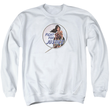 Wonder Woman Fight For Justice Men's Crewneck Sweatshirt Men's Crewneck Sweatshirt Wonder Woman   