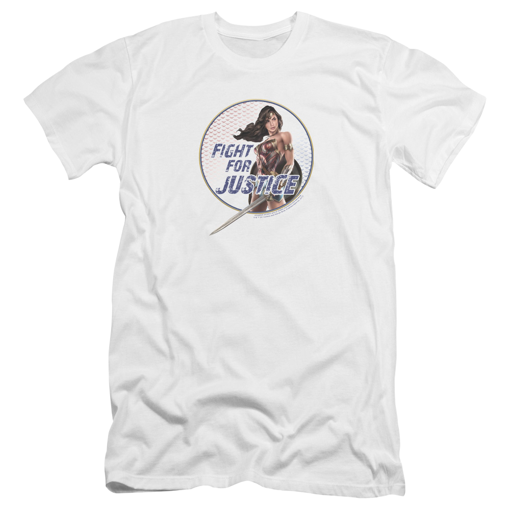 Wonder Woman Fight For Justice Men's Premium Slim Fit T-Shirt Men's Premium Slim Fit T-Shirt Wonder Woman   