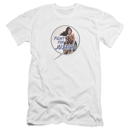 Wonder Woman Fight For Justice Men's Premium Slim Fit T-Shirt Men's Premium Slim Fit T-Shirt Wonder Woman   