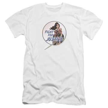 Wonder Woman Fight For Justice Men's Premium Slim Fit T-Shirt Men's Premium Slim Fit T-Shirt Wonder Woman   