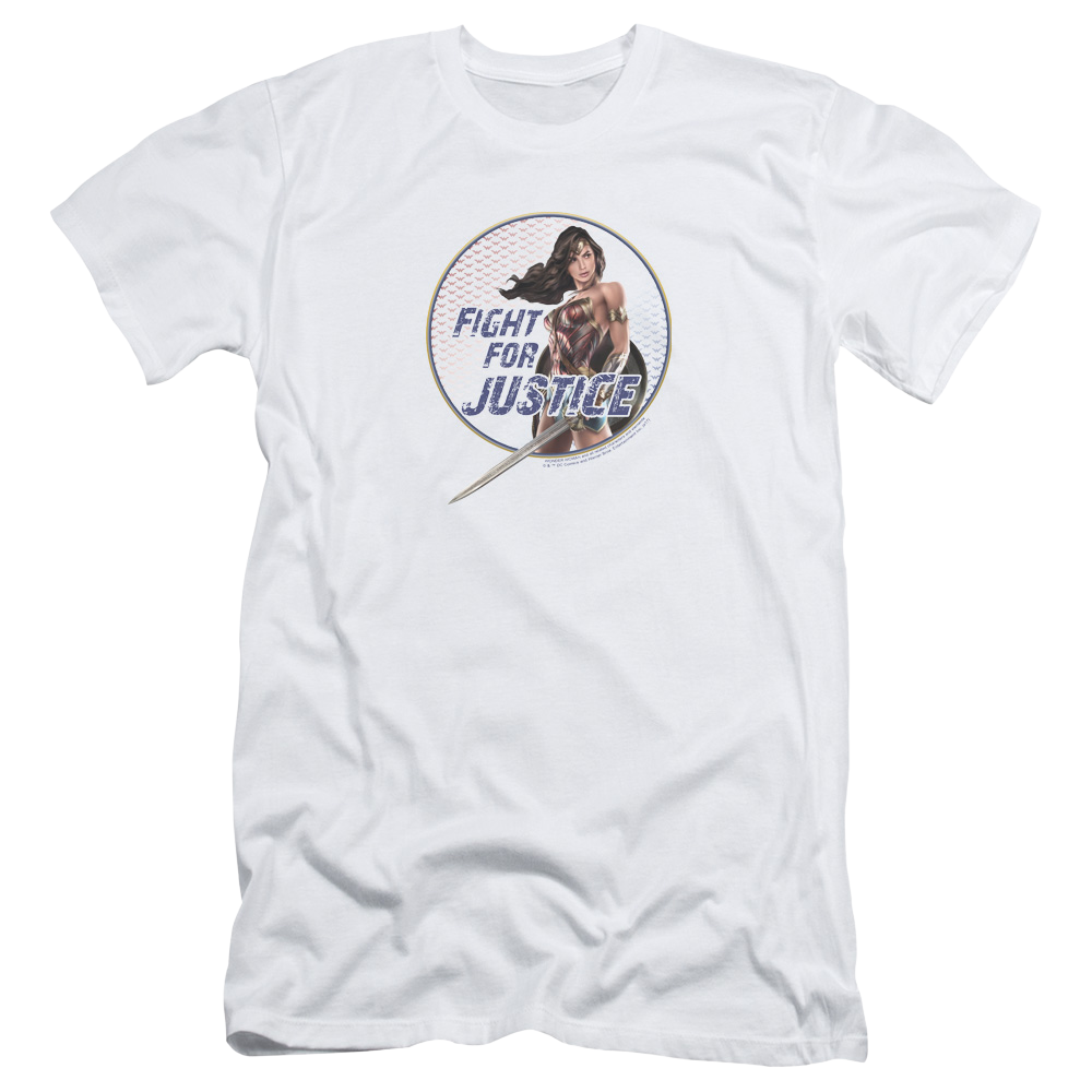 Wonder Woman Fight For Justice Men's Slim Fit T-Shirt Men's Slim Fit T-Shirt Wonder Woman   