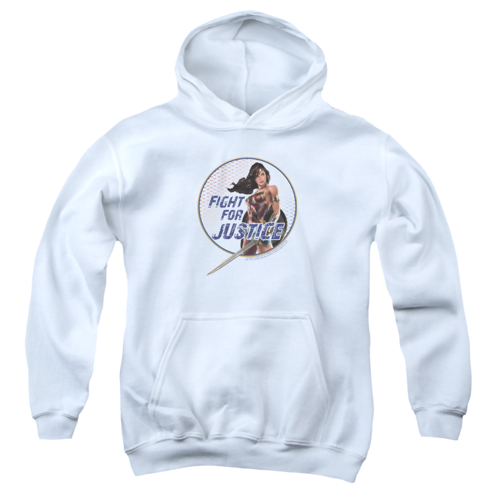 Wonder Woman Movie Fight For Justice - Youth Hoodie Youth Hoodie (Ages 8-12) Wonder Woman   
