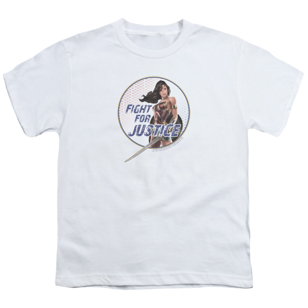 Wonder Woman Movie Fight For Justice - Youth T-Shirt Youth T-Shirt (Ages 8-12) Wonder Woman   