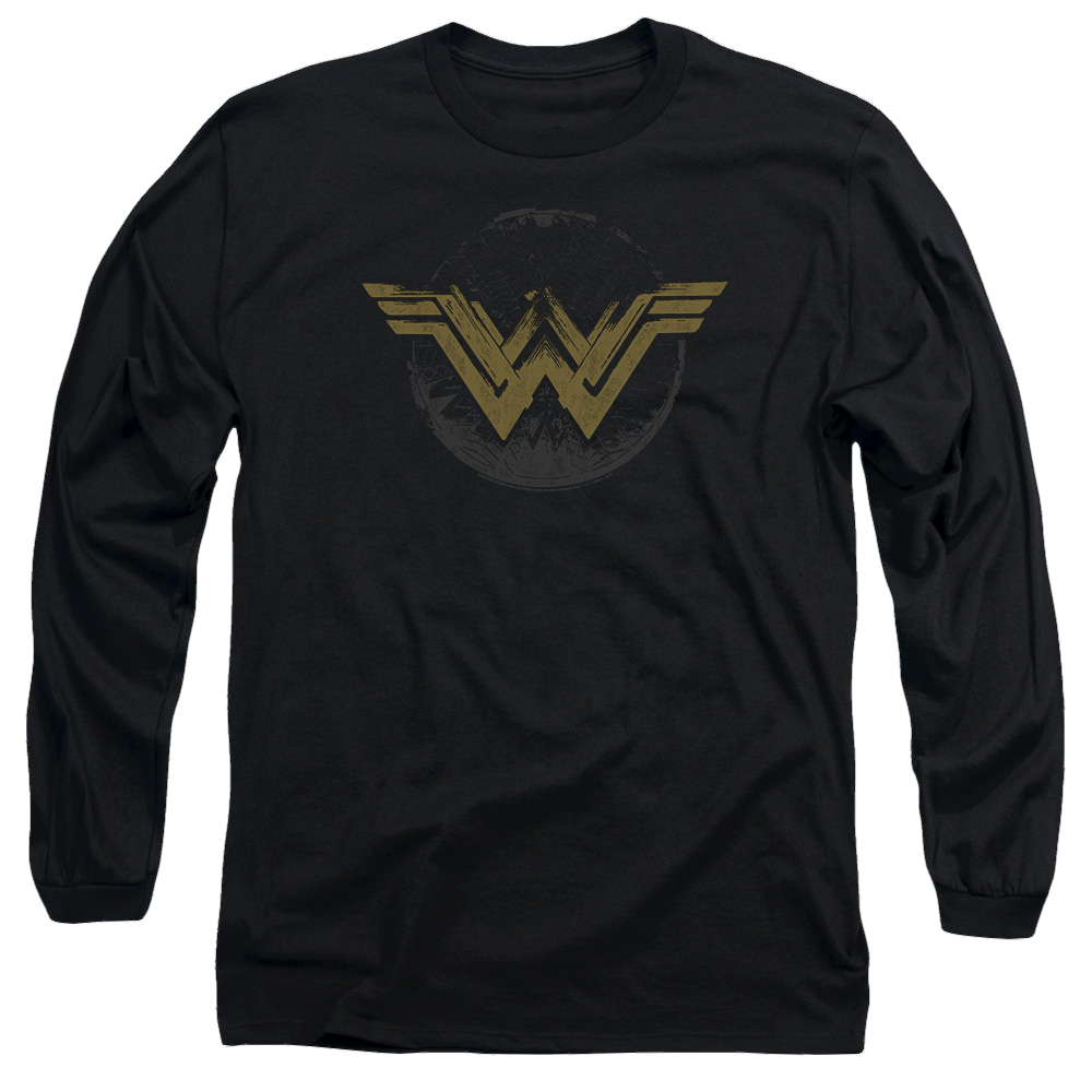 Wonder Woman Distressed Logo Men's Long Sleeve T-Shirt Men's Long Sleeve T-Shirt Wonder Woman   