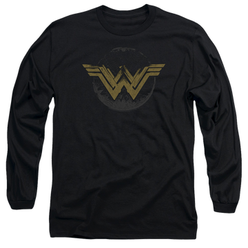 Wonder Woman Distressed Logo Men's Long Sleeve T-Shirt Men's Long Sleeve T-Shirt Wonder Woman   
