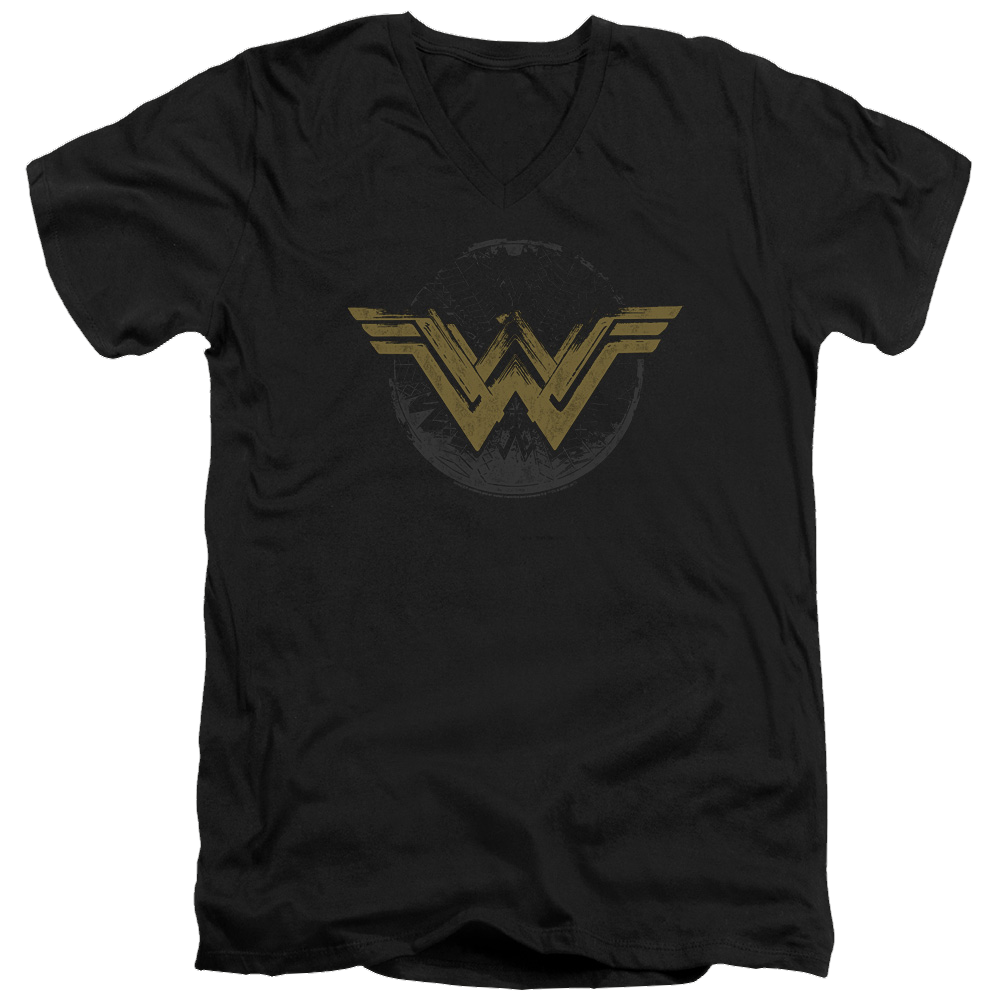 Wonder Woman Distressed Logo Men's V-Neck T-Shirt Men's V-Neck T-Shirt Wonder Woman   