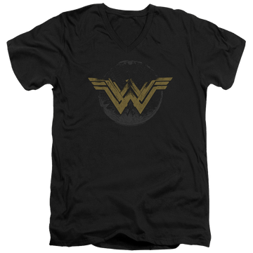 Wonder Woman Distressed Logo Men's V-Neck T-Shirt Men's V-Neck T-Shirt Wonder Woman   