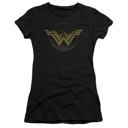 Wonder Woman Distressed Logo Juniors T-Shirt Juniors T-Shirt Wonder Woman   