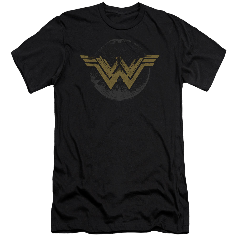 Wonder Woman Distressed Logo Men's Premium Slim Fit T-Shirt Men's Premium Slim Fit T-Shirt Wonder Woman   