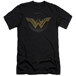 Wonder Woman Distressed Logo Men's Premium Slim Fit T-Shirt Men's Premium Slim Fit T-Shirt Wonder Woman   