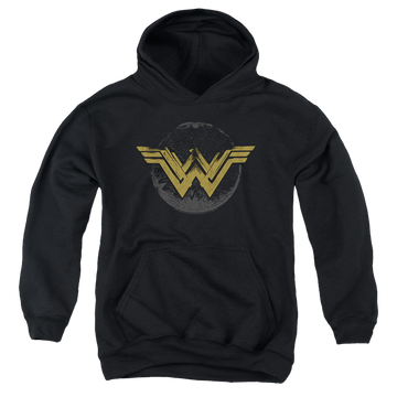 Wonder Woman Movie Distressed Logo - Youth Hoodie Youth Hoodie (Ages 8-12) Wonder Woman   