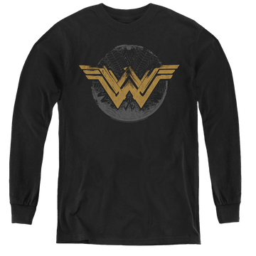 Wonder Woman Movie Distressed Logo - Youth Long Sleeve T-Shirt Youth Long Sleeve T-Shirt Wonder Woman   
