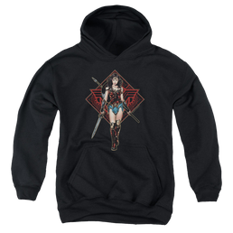Wonder Woman Movie Warrior - Youth Hoodie Youth Hoodie (Ages 8-12) Wonder Woman   