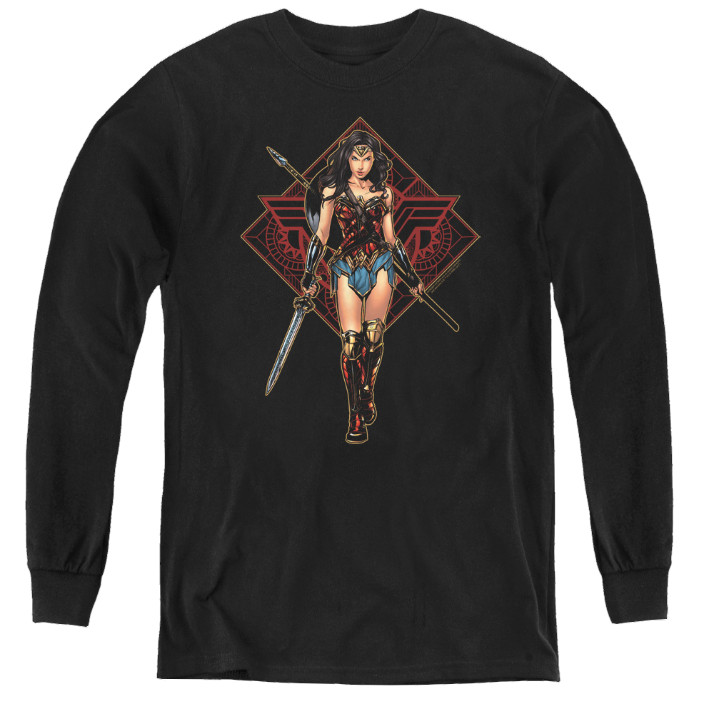 Wonder Woman Movie Warrior - Youth Long Sleeve T-Shirt Youth Long Sleeve T-Shirt Wonder Woman   