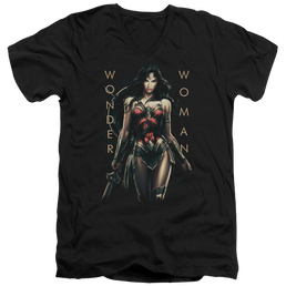 Wonder Woman Armed And Dangerous Men's V-Neck T-Shirt Men's V-Neck T-Shirt Wonder Woman   