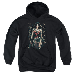 Wonder Woman Movie Armed And Dangerous - Youth Hoodie Youth Hoodie (Ages 8-12) Wonder Woman   