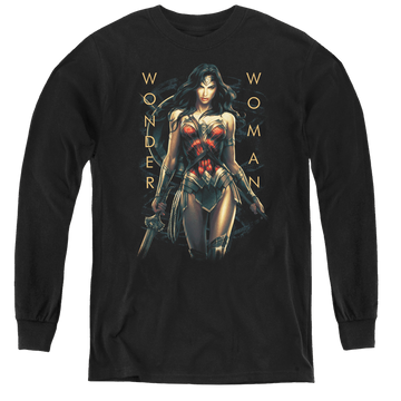 Wonder Woman Movie Armed And Dangerous - Youth Long Sleeve T-Shirt Youth Long Sleeve T-Shirt Wonder Woman   