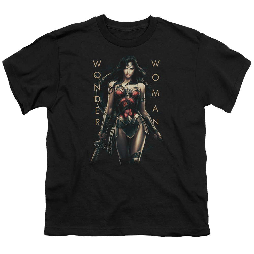 Wonder Woman Movie Armed And Dangerous - Youth T-Shirt Youth T-Shirt (Ages 8-12) Wonder Woman   