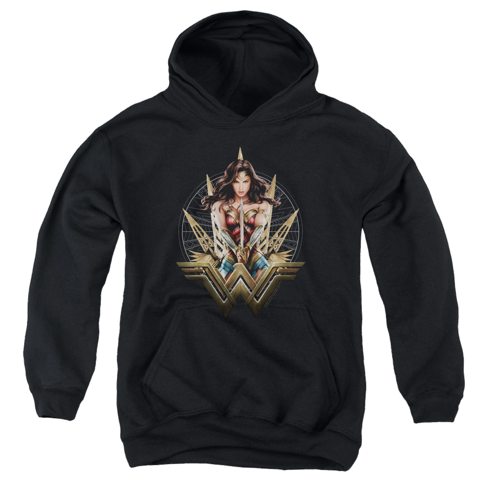 Wonder Woman Movie Wonder Blades - Youth Hoodie Youth Hoodie (Ages 8-12) Wonder Woman   