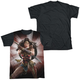 Wonder Woman Protector Of Humanity Men's Black Back T-Shirt Men's Black Back T-Shirt Wonder Woman   