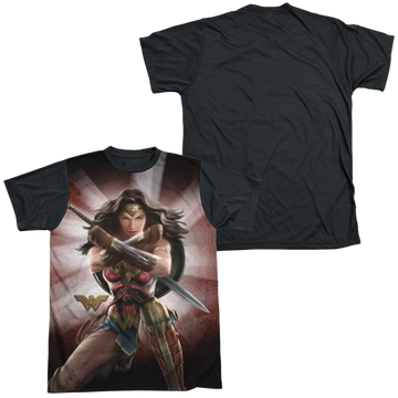 Wonder Woman Protector Of Humanity Men's Black Back T-Shirt Men's Black Back T-Shirt Wonder Woman   